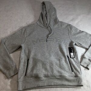 Men's Grey MESSI Logo Pullover Hoodie SZ Large
